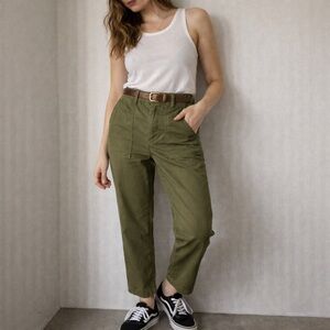 Alex Mill Olive Green Utility Workwear Pants Size 2 Cotton Stretch Minimal